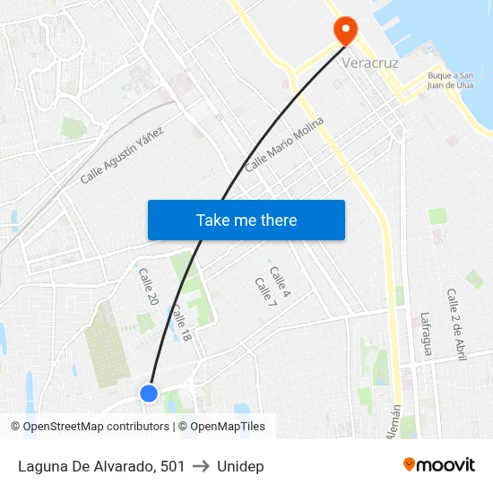 Laguna De Alvarado, 501 to Unidep map