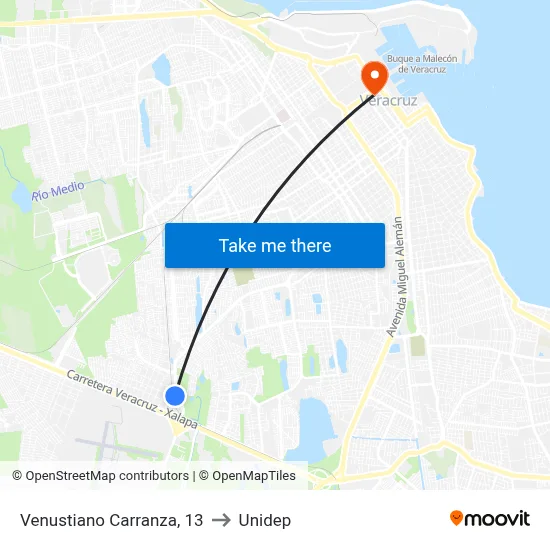 Venustiano Carranza, 13 to Unidep map