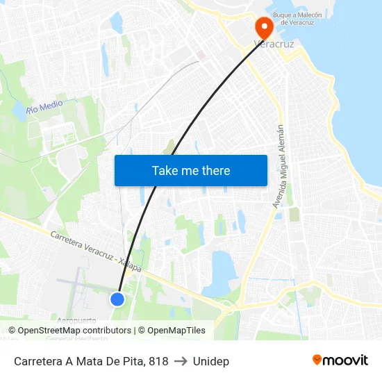 Carretera A Mata De Pita, 818 to Unidep map