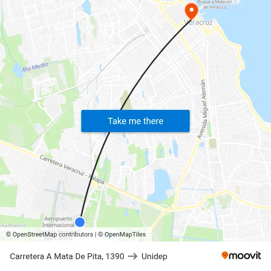 Carretera A Mata De Pita, 1390 to Unidep map