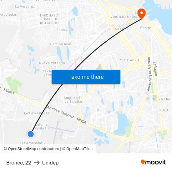 Bronce, 22 to Unidep map