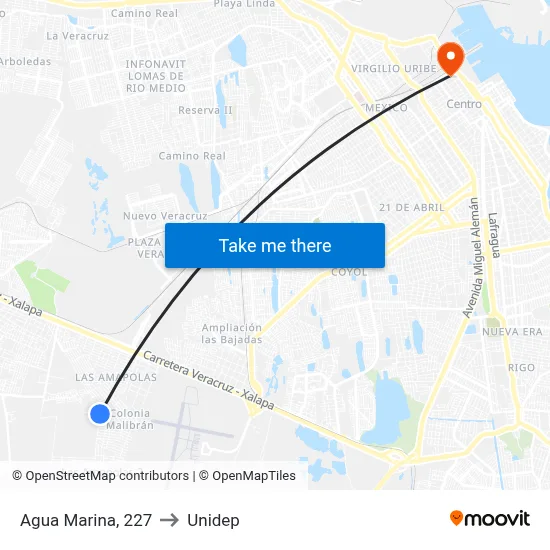 Agua Marina, 227 to Unidep map