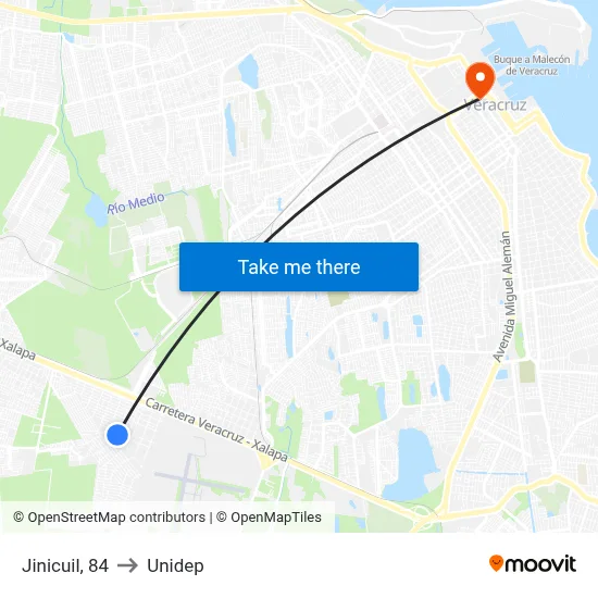 Jinicuil, 84 to Unidep map