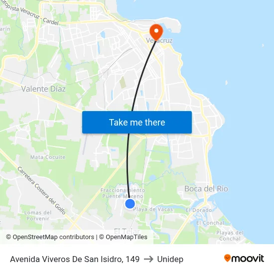 Avenida Viveros De San Isidro, 149 to Unidep map