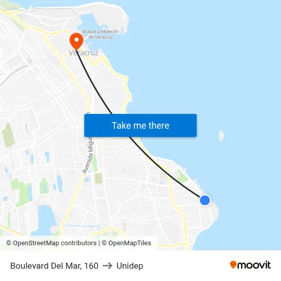 Boulevard Del Mar, 160 to Unidep map