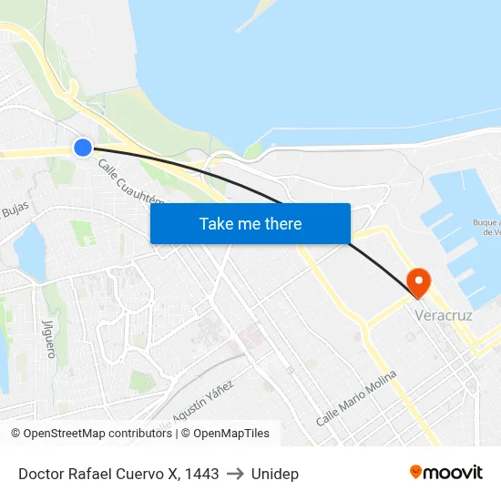Doctor Rafael Cuervo X, 1443 to Unidep map