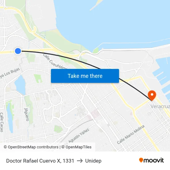 Doctor Rafael Cuervo X, 1331 to Unidep map