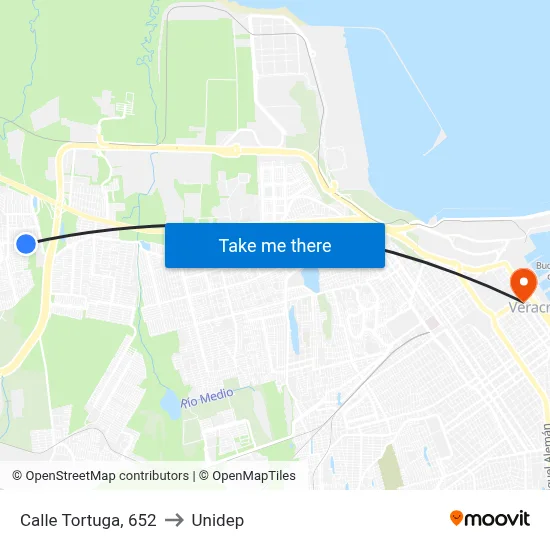 Calle Tortuga, 652 to Unidep map