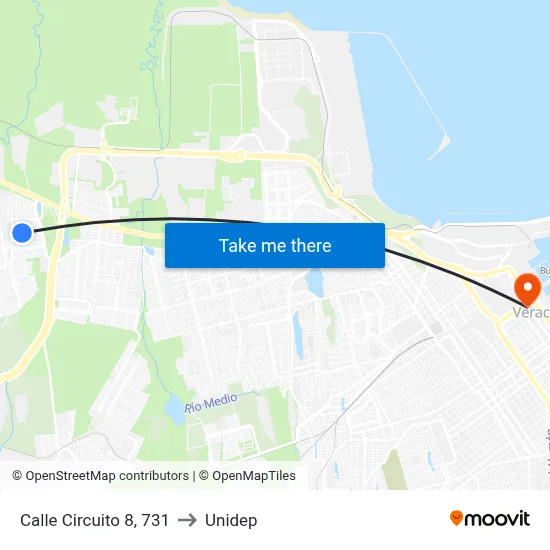 Calle Circuito 8, 731 to Unidep map