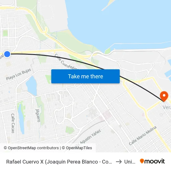 Rafael Cuervo X (Joaquín Perea Blanco - Costa De Marfil) to Unidep map