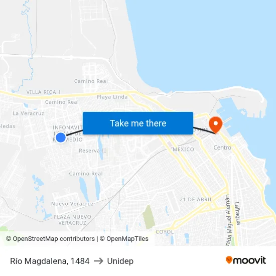 Río Magdalena, 1484 to Unidep map