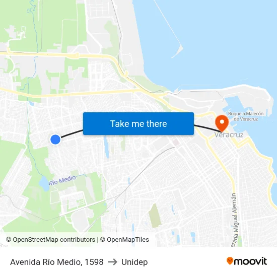 Avenida Río Medio, 1598 to Unidep map