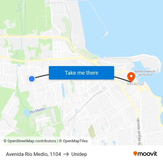 Avenida Río Medio, 1104 to Unidep map