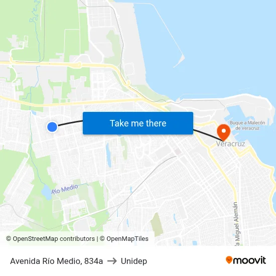 Avenida Río Medio, 834a to Unidep map