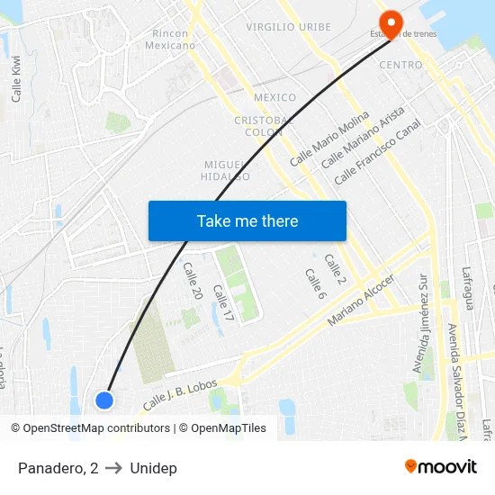 Panadero, 2 to Unidep map