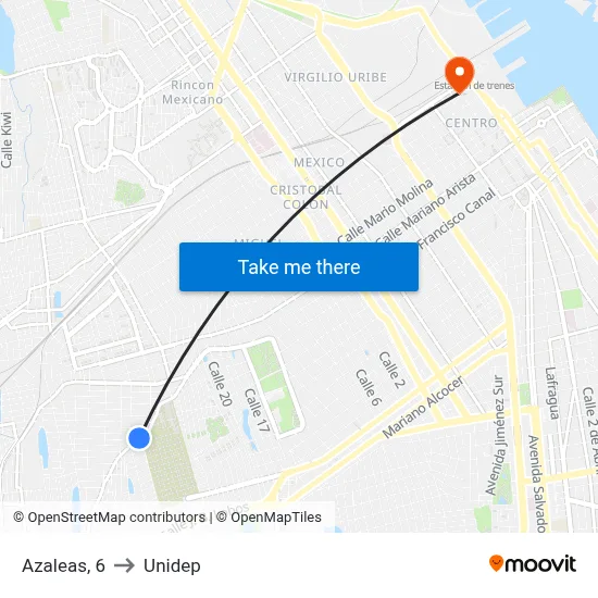 Azaleas, 6 to Unidep map