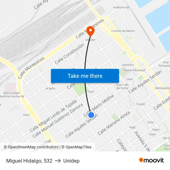 Miguel Hidalgo, 532 to Unidep map