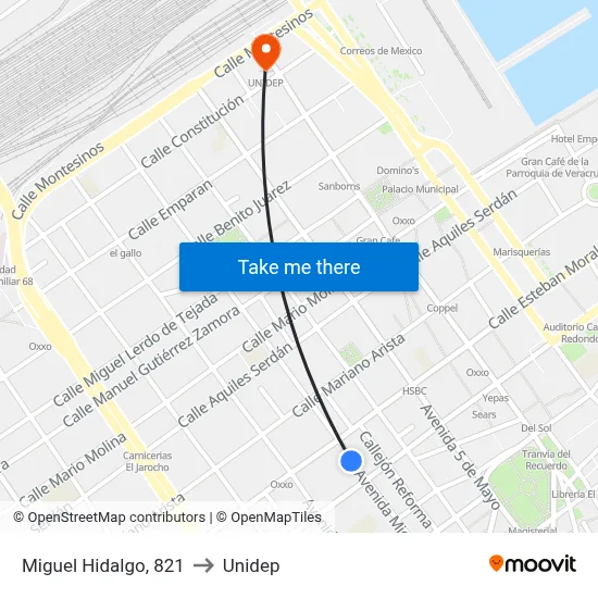 Miguel Hidalgo, 821 to Unidep map