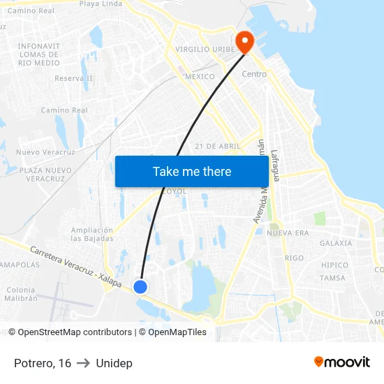 Potrero, 16 to Unidep map
