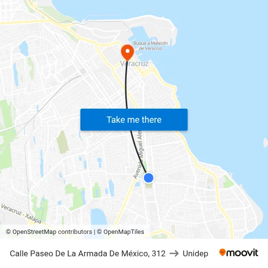 Calle Paseo De La Armada De México, 312 to Unidep map