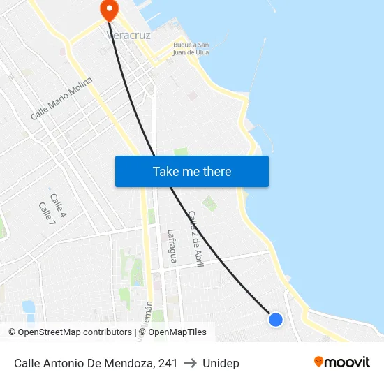 Calle Antonio De Mendoza, 241 to Unidep map