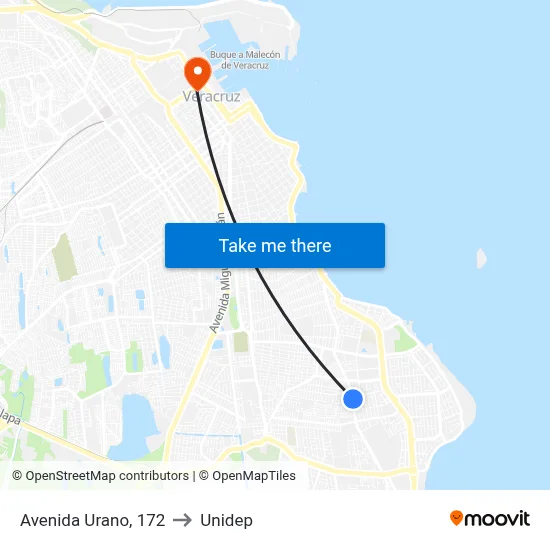 Avenida Urano, 172 to Unidep map