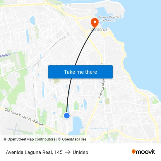 Avenida Laguna Real, 145 to Unidep map