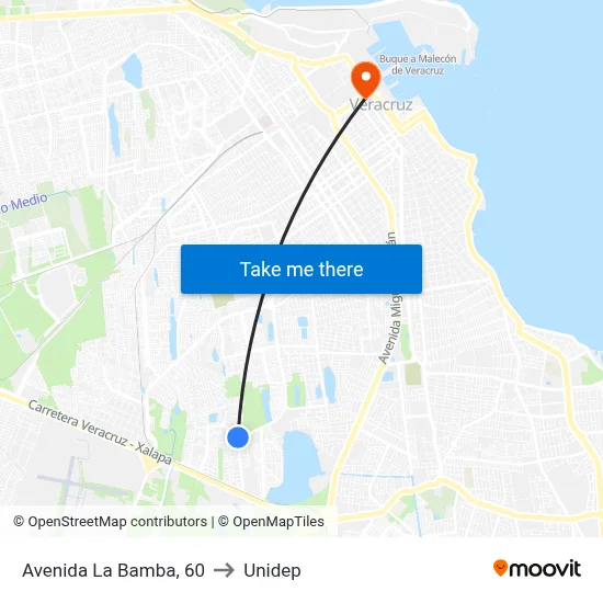 Avenida La Bamba, 60 to Unidep map