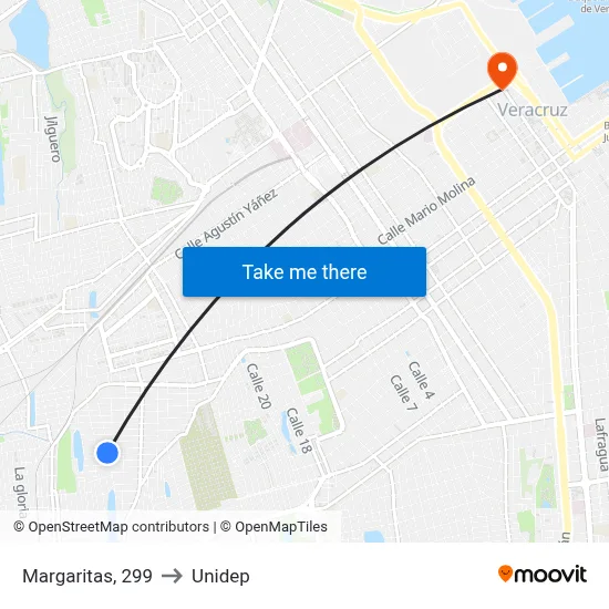 Margaritas, 299 to Unidep map