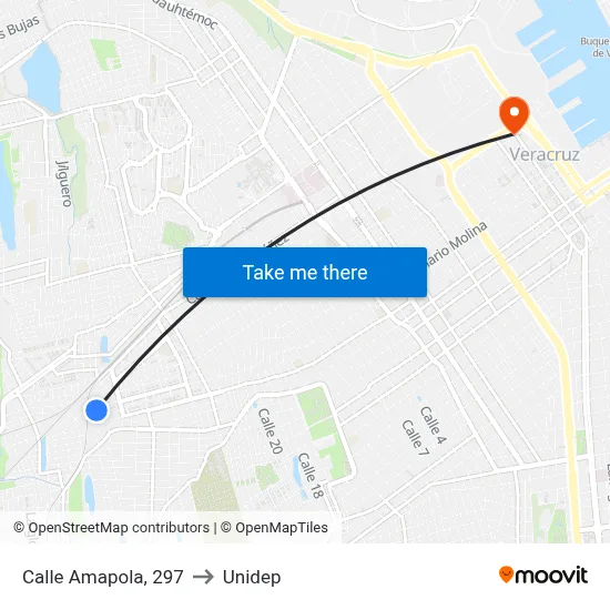 Calle Amapola, 297 to Unidep map