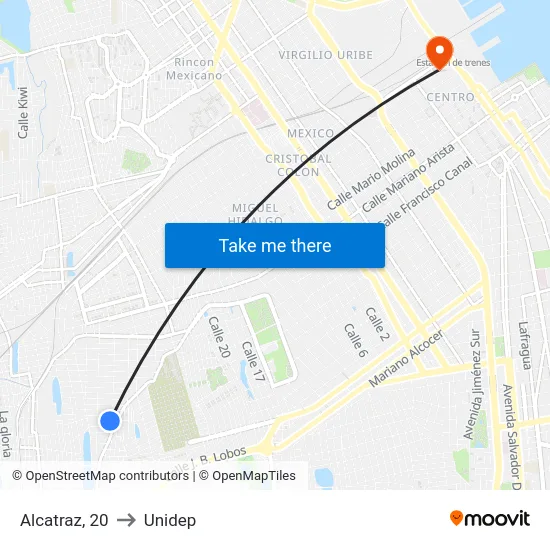 Alcatraz, 20 to Unidep map