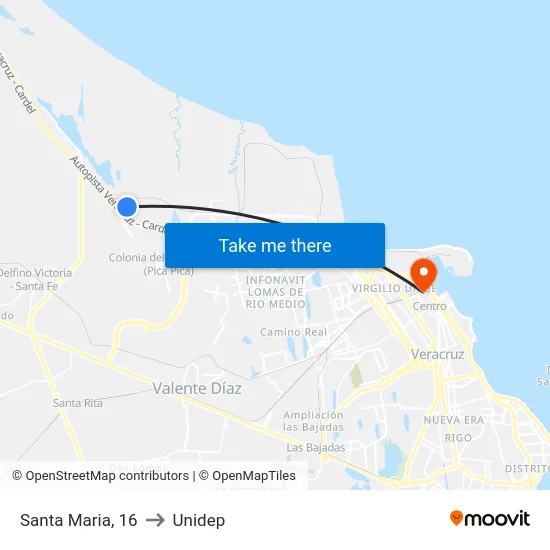 Santa Maria, 16 to Unidep map