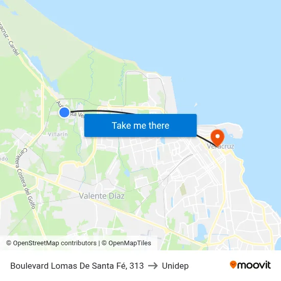 Boulevard Lomas De Santa Fé, 313 to Unidep map
