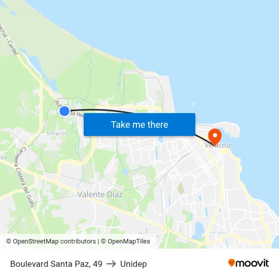 Boulevard Santa Paz, 49 to Unidep map