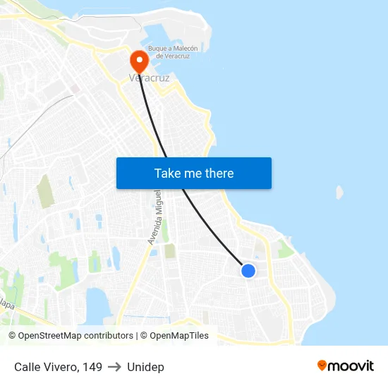 Calle Vivero, 149 to Unidep map