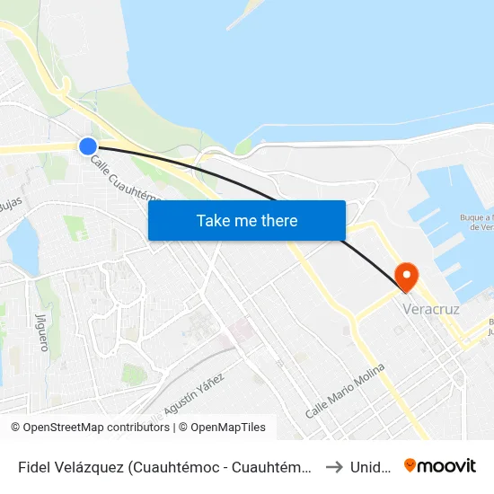 Fidel Velázquez (Cuauhtémoc - Cuauhtémoc) to Unidep map