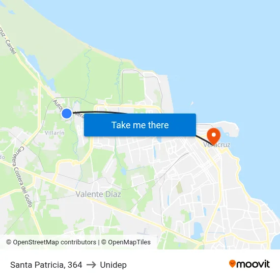 Santa Patricia, 364 to Unidep map
