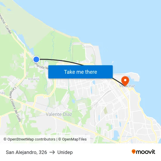 San Alejandro, 326 to Unidep map