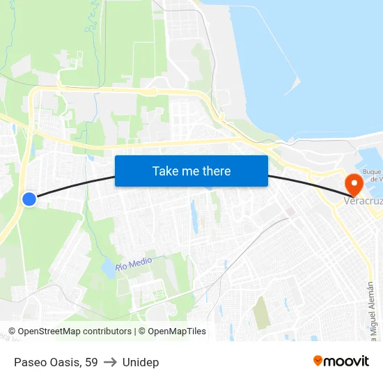 Paseo Oasis, 59 to Unidep map