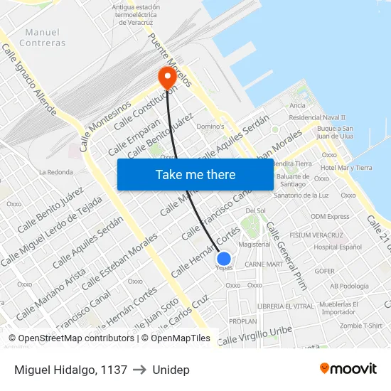 Miguel Hidalgo, 1137 to Unidep map