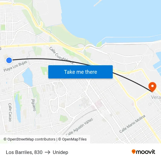 Los Barriles, 830 to Unidep map
