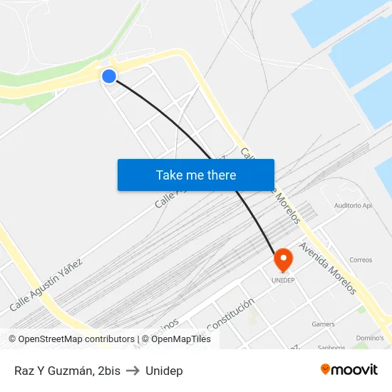 Raz Y Guzmán, 2bis to Unidep map