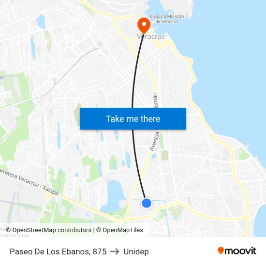 Paseo De Los Ebanos, 875 to Unidep map