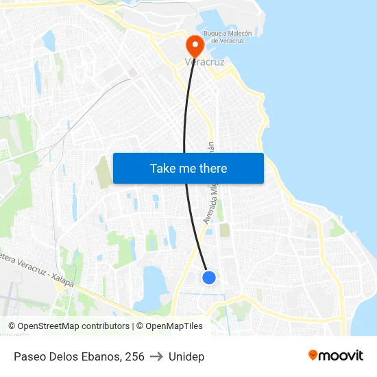 Paseo Delos Ebanos, 256 to Unidep map