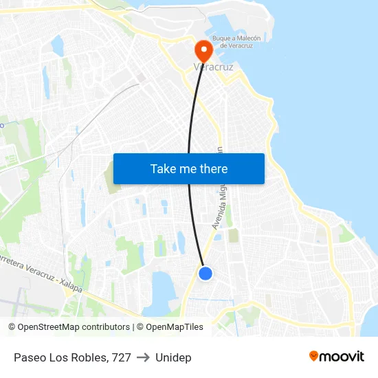Paseo Los Robles, 727 to Unidep map