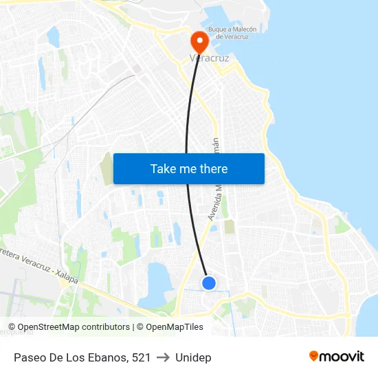 Paseo De Los Ebanos, 521 to Unidep map
