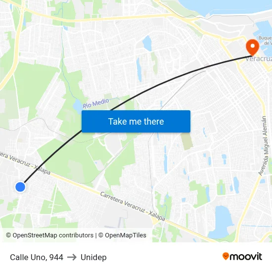 Calle Uno, 944 to Unidep map