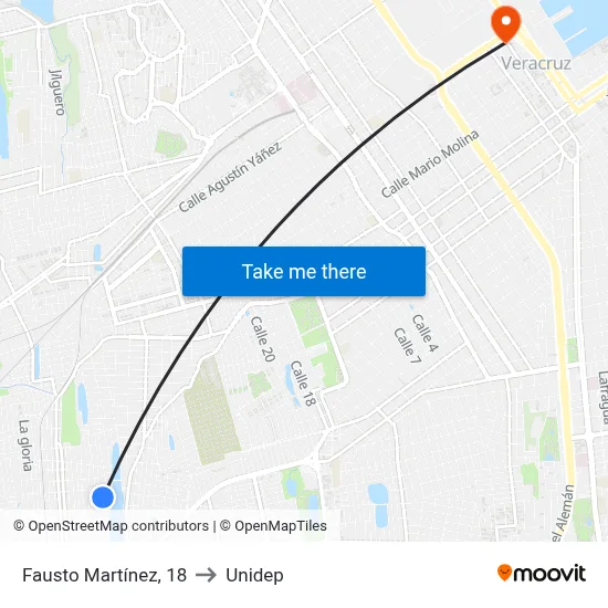 Fausto Martínez, 18 to Unidep map