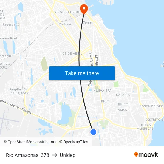 Río Amazonas, 378 to Unidep map