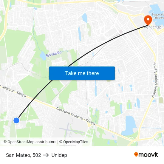 San Mateo, 502 to Unidep map